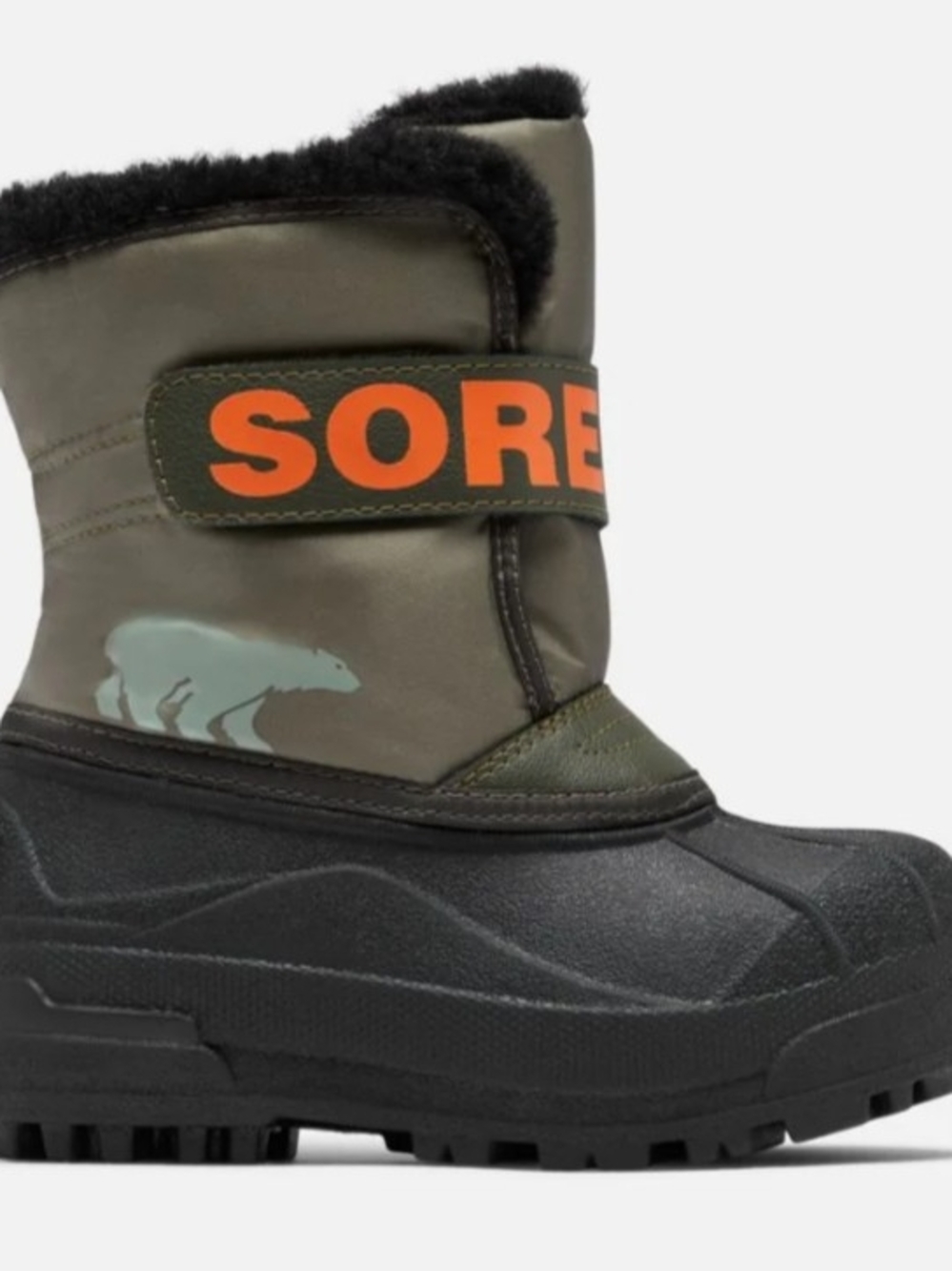 SOREL Kids' Olive Green Snow Commander Winter Boots